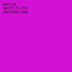 #D211D4 - Shocking Pink Color Image