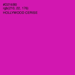 #D216B0 - Hollywood Cerise Color Image