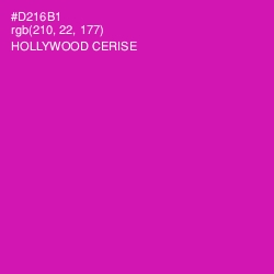 #D216B1 - Hollywood Cerise Color Image