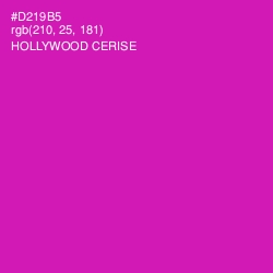 #D219B5 - Hollywood Cerise Color Image