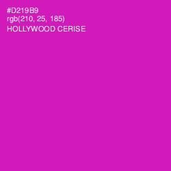 #D219B9 - Hollywood Cerise Color Image