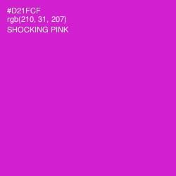 #D21FCF - Shocking Pink Color Image