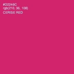 #D2246C - Cerise Red Color Image