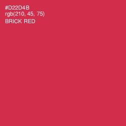 #D22D4B - Brick Red Color Image