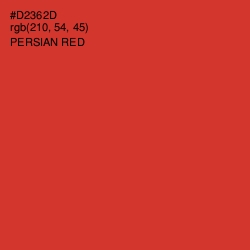 #D2362D - Persian Red Color Image