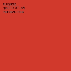 #D2392D - Persian Red Color Image