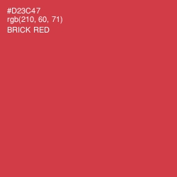 #D23C47 - Brick Red Color Image