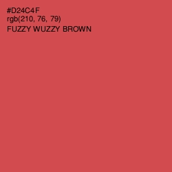 #D24C4F - Fuzzy Wuzzy Brown Color Image