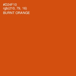 #D24F10 - Burnt Orange Color Image