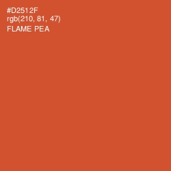 #D2512F - Flame Pea Color Image