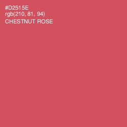 #D2515E - Chestnut Rose Color Image