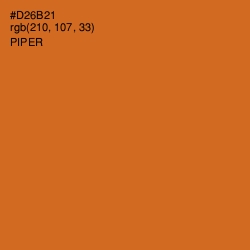 #D26B21 - Piper Color Image