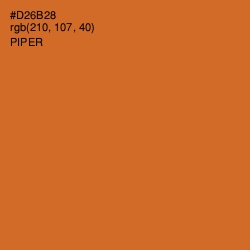 #D26B28 - Piper Color Image