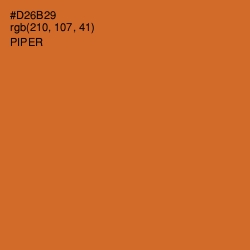 #D26B29 - Piper Color Image