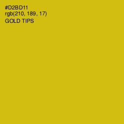 #D2BD11 - Gold Tips Color Image