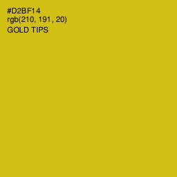 #D2BF14 - Gold Tips Color Image