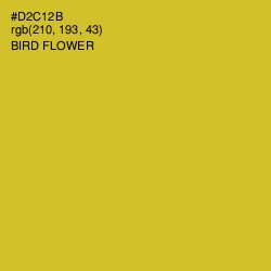 #D2C12B - Bird Flower Color Image