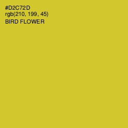 #D2C72D - Bird Flower Color Image