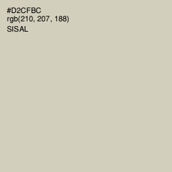 #D2CFBC - Sisal Color Image