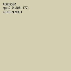 #D2D0B1 - Green Mist Color Image