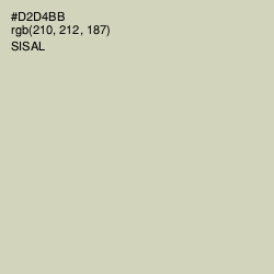 #D2D4BB - Sisal Color Image