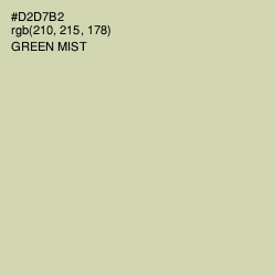 #D2D7B2 - Green Mist Color Image