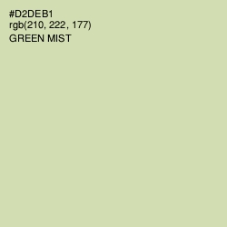#D2DEB1 - Green Mist Color Image