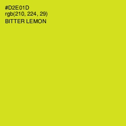 #D2E01D - Bitter Lemon Color Image