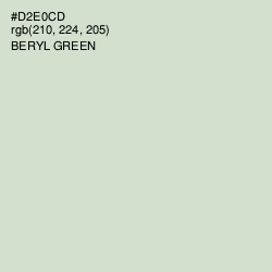 #D2E0CD - Beryl Green Color Image