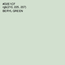 #D2E1CF - Beryl Green Color Image