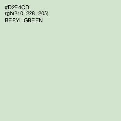 #D2E4CD - Beryl Green Color Image