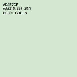 #D2E7CF - Beryl Green Color Image