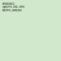 #D2E8CC - Beryl Green Color Image