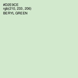 #D2E9CE - Beryl Green Color Image