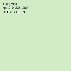 #D2ECC8 - Beryl Green Color Image