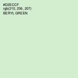 #D2ECCF - Beryl Green Color Image