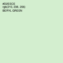 #D2EECE - Beryl Green Color Image