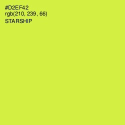 #D2EF42 - Starship Color Image