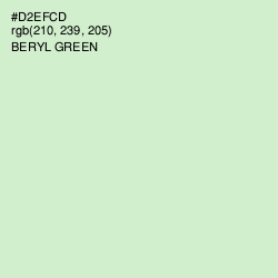 #D2EFCD - Beryl Green Color Image