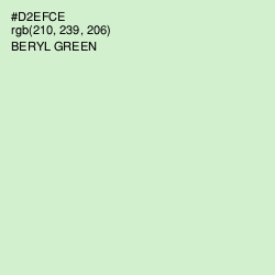 #D2EFCE - Beryl Green Color Image