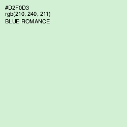 #D2F0D3 - Blue Romance Color Image