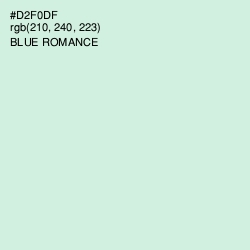 #D2F0DF - Blue Romance Color Image