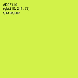 #D2F149 - Starship Color Image