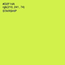 #D2F14A - Starship Color Image