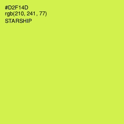 #D2F14D - Starship Color Image