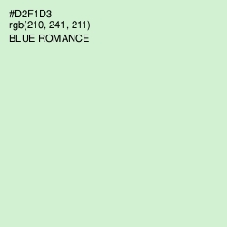 #D2F1D3 - Blue Romance Color Image