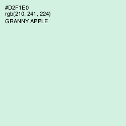 #D2F1E0 - Granny Apple Color Image