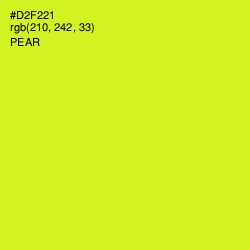 #D2F221 - Pear Color Image