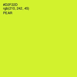 #D2F22D - Pear Color Image