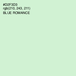 #D2F3D3 - Blue Romance Color Image